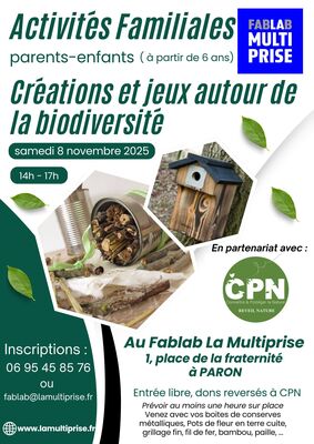 Activités Familiales - Création et jeux autour de la biodiversité